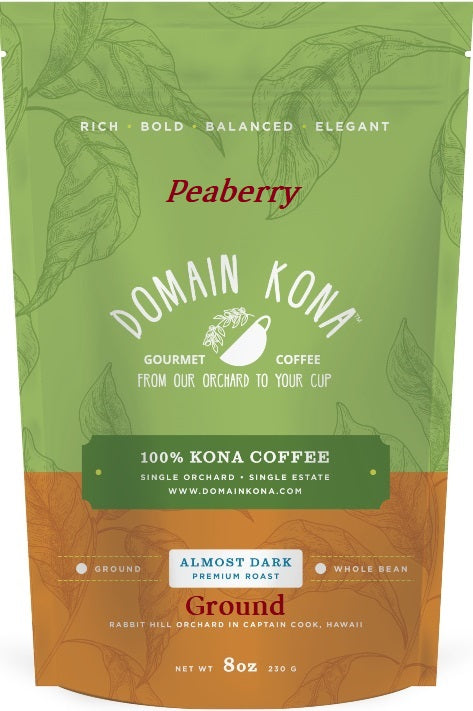 Ground - PEABERRY - Almost Dark Roast - 8 oz.