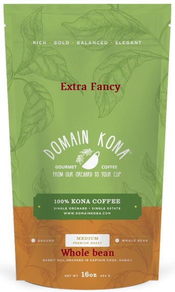 Whole Bean - EXTRA FANCY - Medium Roast - 16 oz.